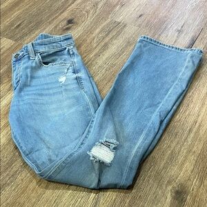 Arizona Jean Company Light Blue Distressed Boot Cut Jeans